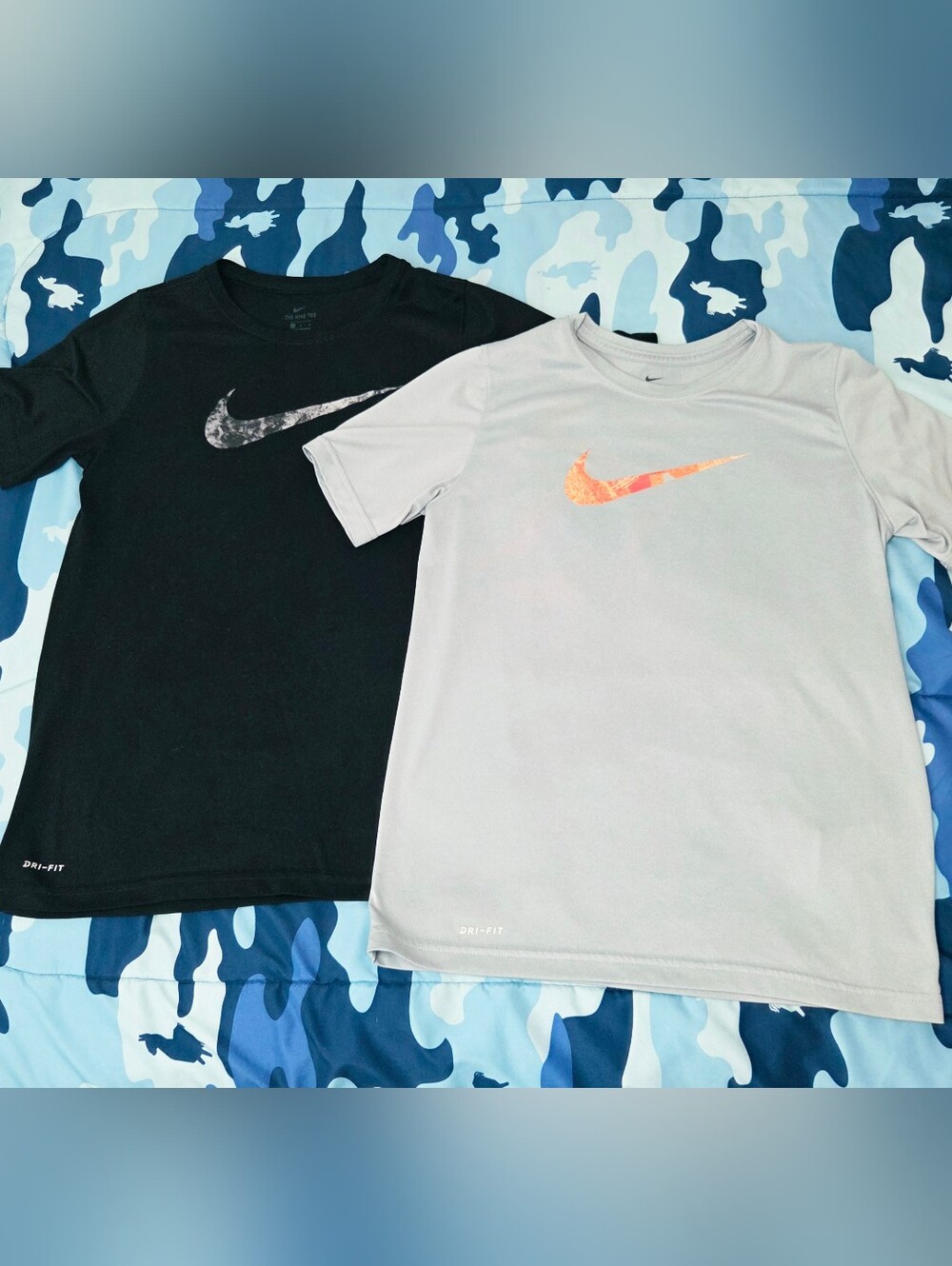 Nike Short-Sleeve Tee Pack - Black & Light Gray w. Classic Swoosh Kids YL